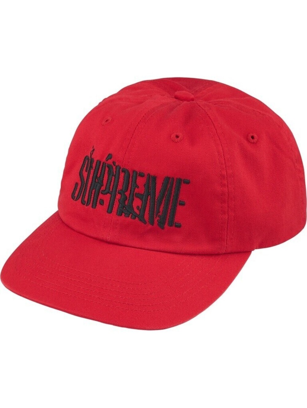 NEW Supreme Splatter Logo 6-Panel Cap Red Black Adjustable Hat FW25